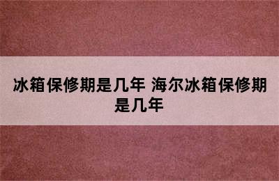 冰箱保修期是几年 海尔冰箱保修期是几年